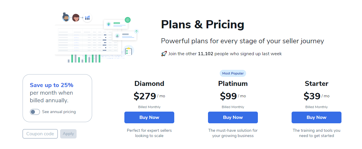 Helium 10 pricing